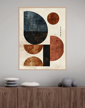 Geometria natury - Plakat, druk - Minimalizm, Boho, Loft #66, Black Sapphire Art