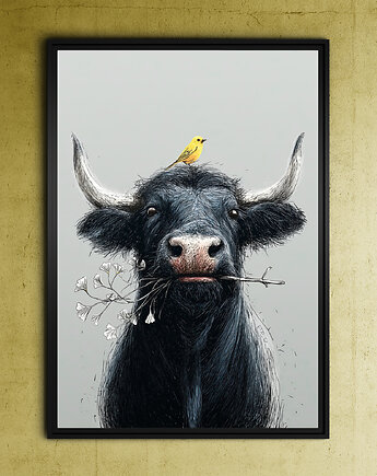 Kanarek - grafika na plakacie, JBJart Justyna Jaszke