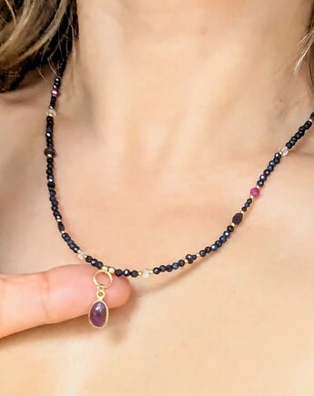 Naszyjnik szafirowy z rubinem, Studio Gazela