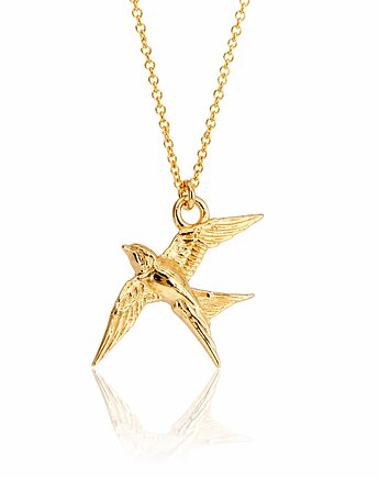 Naszyjnk z jaskółką, złota jaskółka, Anemon Atelier