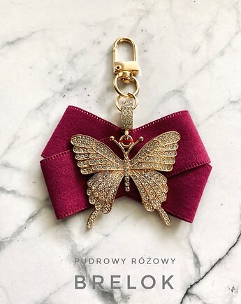 Modowy Brelok / Breloczek do kluczy, torebki czy plecaka New, Pudrowy Różowy