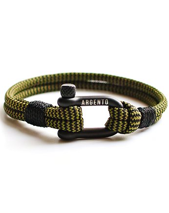 Sportowa Męska bransoletka paracord szekla, Argento akcesoria