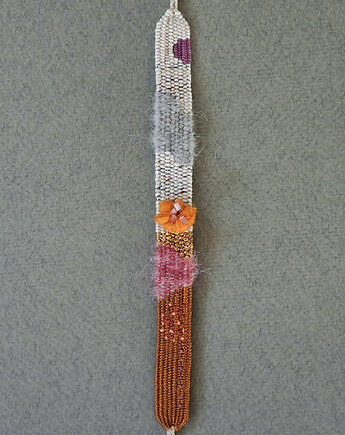 Ręcznie tkana bransoletka z kwiatuszkiem, Słońcem Tkane