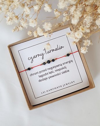 Bransoletka z czarnym turmalinem, LEI handmade 