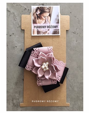 Biżuteryjna spinka do włosów  3D New, Pudrowy Różowy