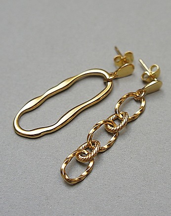 Kolczyki pozłacane Alloys Collection /Odd/ - Chain, KiKa pracownia