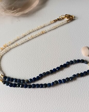 Naszyjnik cytryn i lapis lazuli, s e n s e d  accessories
