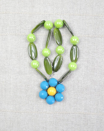 7035 Kolorowy Naszyjnik "Wiosenny Kwiatek", kama4you