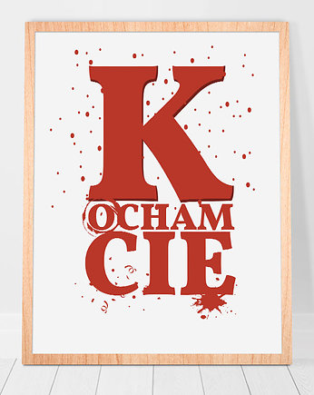 Kocham Cię - Obraz walentynkowy - napis Kocham, Bajkowe Obrazki
