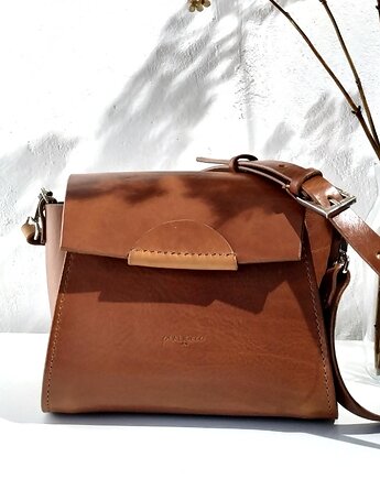 B O X koniak siodłowa skóra jucht, PAWDECO