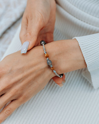 Bransoletka Agatem i Jaspisem, w hand works