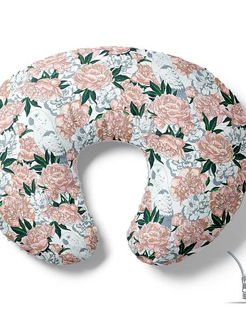 Poduszka rogal do karmienia Piwonie, Baby Love Decor