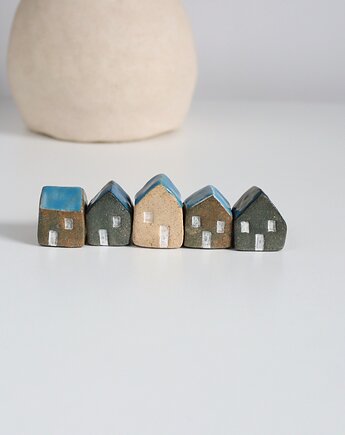 Ceramiczne mini domki zestaw 5 szt., U.to ceramika