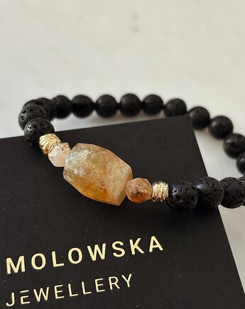 Bransoletka męska Cytryn i Lawa, Chmolowska Jewellery