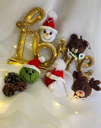 Bombki na choinkę- zestaw, Kraina dziergania OSIOLAND