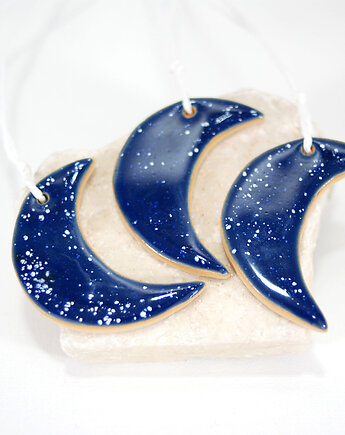 Ceramiczne księżyce - ozdoby wyiszące, 10FingersArt