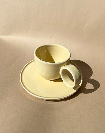 Filiżanka espresso 60ml [budyń jasny] retro vintage, FORMY PROSTE