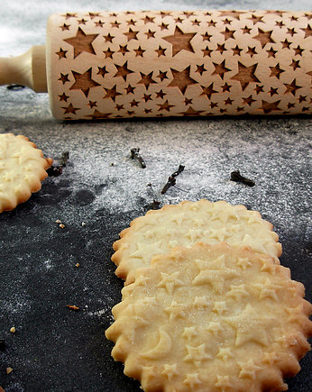 gwiazdki- wałek grawerowany do ciastek, Rolling Pin Collection