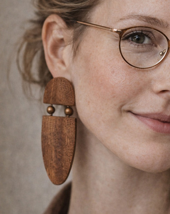 Drewniane kolczyki Sahara Pearl, MARACHIC