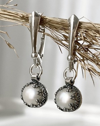 Kolczyki - srebrne koronkowe perły, Marisella