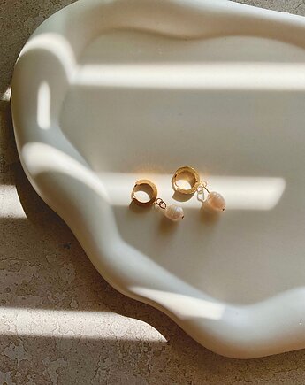 PEARL  kolczyki złote z perłą naturalną, OKAZJE - Prezent na Komunie