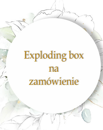 Exploding box Pierwsza Komunia biało srebrny, Ulette projekty