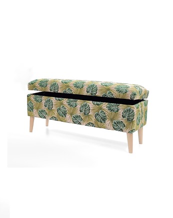 Pufa ławka ze schowkiem  kufer MAXI  Monstera, Bench Decor