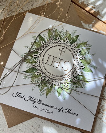 Najpiękniejsze zaproszenia handmade komunijne, na komunię, sorte