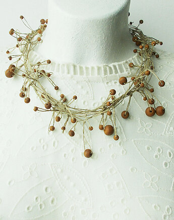 Naszyjnik Drewno na naturalnym lnie, galeria nuit