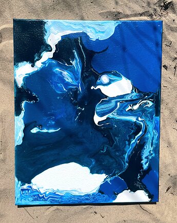 Obraz Abstrakcja 'Sea Waves' 40x50cm, ZaczarowanaArt