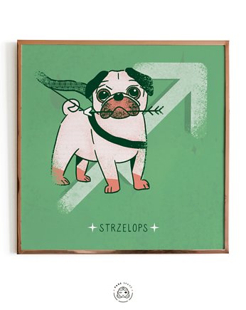 Plakat Znaki Zmopsiaku - Strzelops (strzelec), PADE SPACE