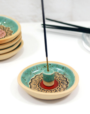 Ceramiczna podstawka na kadzidło, świeczkę, biżuterię, 10FingersArt