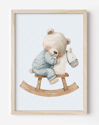 Plakat Na Ścianę Dla chłopca Niebieskie misie nr. 7, Dekoracjan