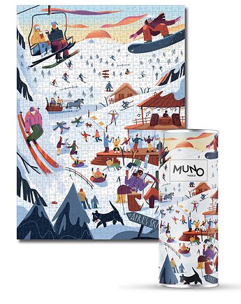 Puzzle 1000 "Apres Ski" by Magdalena Koźlicka w tubie, MUNO puzzle