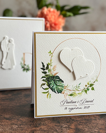 Pamiątka ślubna w pudełku z inicjałami Pary Młodej, Anna Art and Crafts