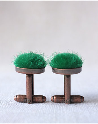 retro fabric fur - trawka w miedzi, kameLeonia