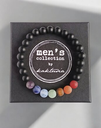 Chakra bracelet : wszystkie czakry : męska bransoletka, kaktusia