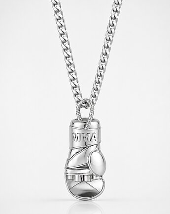 Naszyjnik męski MMA FIGHTER GLOVE- srebro, złoto, ISSI Jewelry