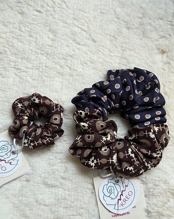 Scrunchie brąz mama i córka, mi.KREO