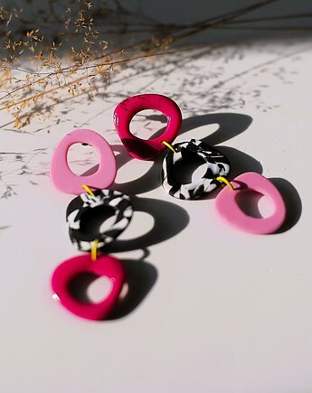 Długie kolczyki ORGANIC TRIO, sploteka