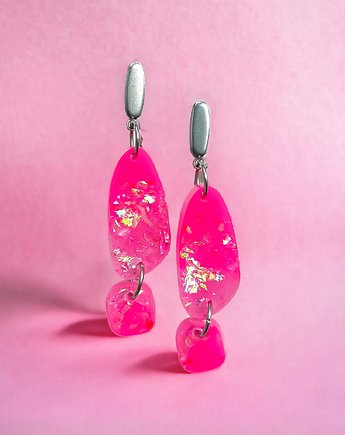 BARBIE : UNIKATOWE kolczyki z żywicy XI, kaktusia