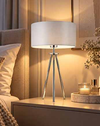 Lampa stojąca na trójnogu ALTA z abażurem, LYSNE