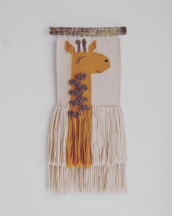 Makatka  Makrama Żyrafa, wool and stick