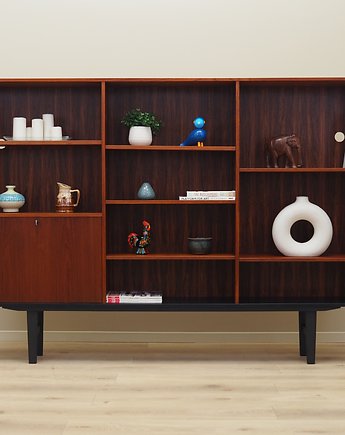 Biblioteczka tekowa, duński design, lata 70, produkcja: Dania, Przetwory design