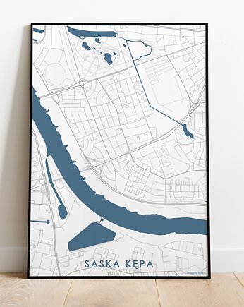 Mapa plakat - Saska Kępa - różne kolory, Mappy Maps