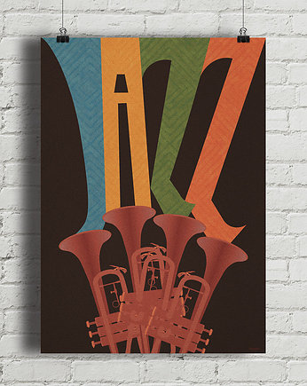 Jazz  - plakat fine art, minimalmill
