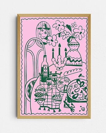 Plakat "Tapas", kolorystyka 2, Yana Mosnytska