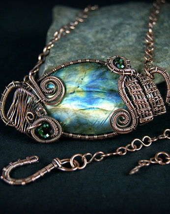 Naszyjnik z labradorytem, Blue Pearl Art