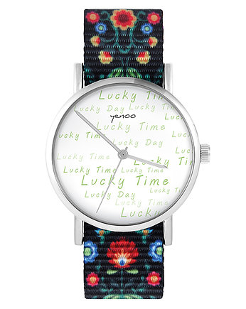 Zegarek - Lucky time, day - folk czarny, nato, yenoo