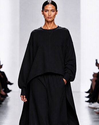 Bluza czarna oversize YY700400, YULIYA BABICH